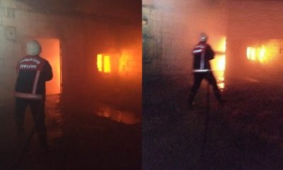 Haliliye’de bir ev alev alev yandı!