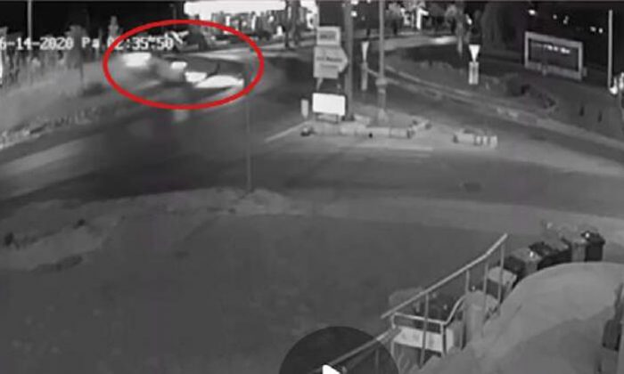 4 kişinin yaralandığı kaza kamerada