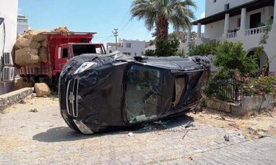 Fireni patlayan kamyon caddeyi savaş alanına çevirdi