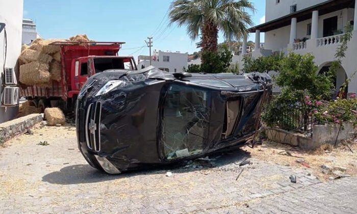 Fireni patlayan kamyon caddeyi savaş alanına çevirdi