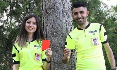 Maçta tanışan hakem çift evlendi
