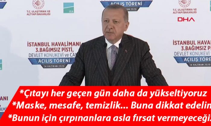 Son dakika… İstanbul Havalimanı’nın yeni pisti açıldı… Cumhurbaşkanı Erdoğan’dan önemli açıklamalar