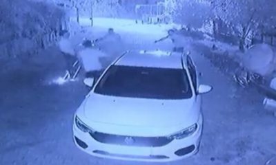 Tartıştıkları kişiyi silahla yaraladıkları anlar güvenlik kamerasına yansıdı