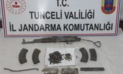 Tunceli’de teröristlere ait silah ve mühimmat ele geçirildi