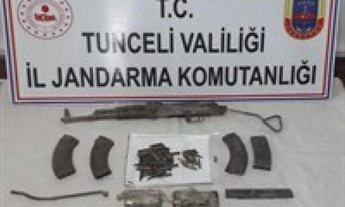 Tunceli’de teröristlere ait silah ve mühimmat ele geçirildi