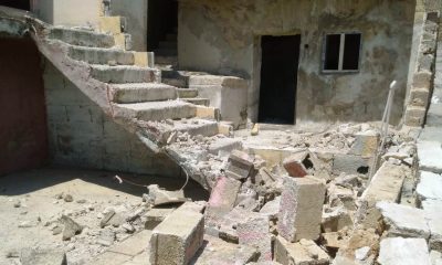 Eyyübiye’de madde bağımlıları evi harabeye çevirdi