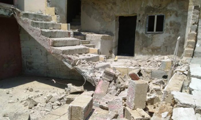 Eyyübiye’de madde bağımlıları evi harabeye çevirdi